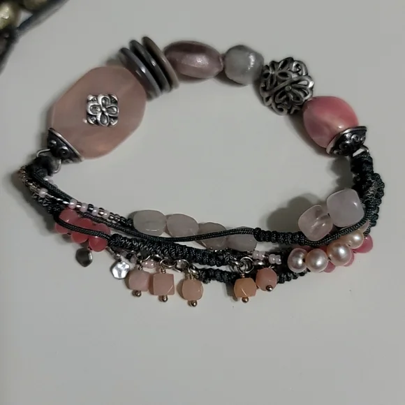 Silpada Necklace and Bracelet Sterling Silver Pink Rose Quartz Mother of Pearls. - Picture 5 of 7